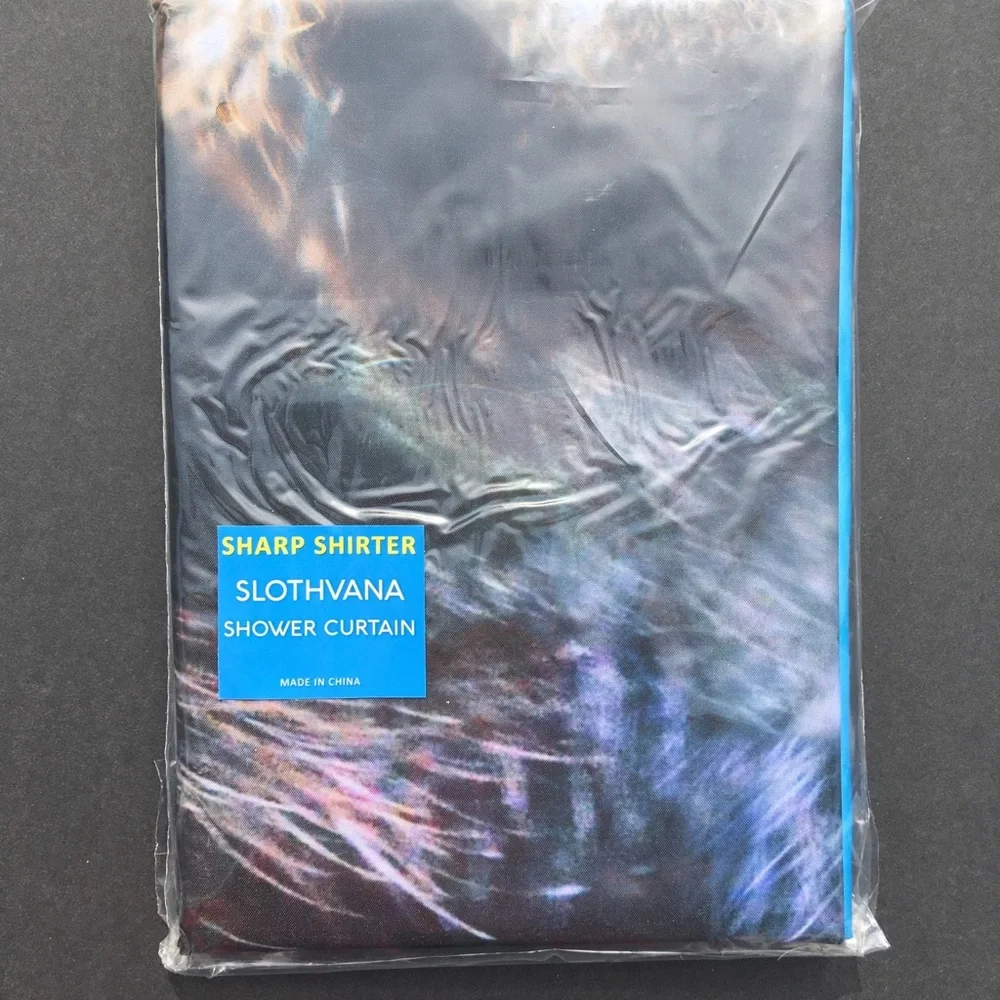 Slothvana Shower Curtain Sharp Shirter Sloth Polyester Includes Plastic Rings